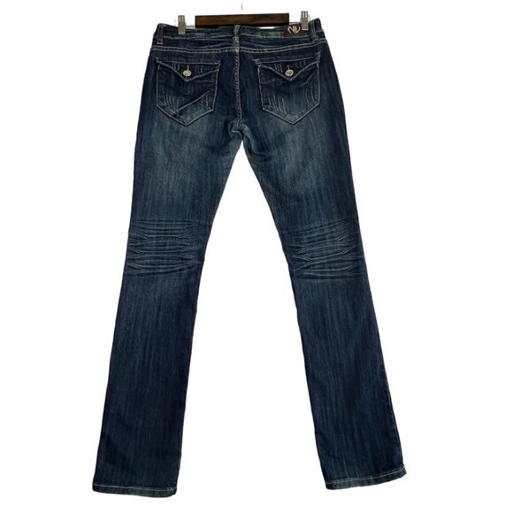 NV Jeans Distressing Medium Wash Skinny Straight Leg Size 13 - Picture 2 of 9